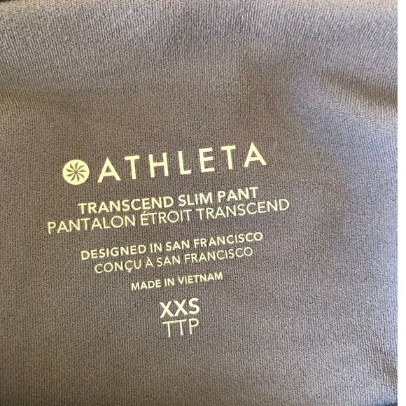 Athleta Pants Transcend Slim Flare Black Yoga Athleisure Training Purple XXS - Picture 4 of 11